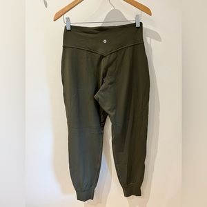 Lululemon Align joggers, size 8, olive green